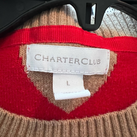 Character Club Heart Sweater SZ L - Picture 6 of 8